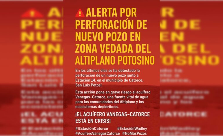  Denuncian extracción irregular de agua en Estación Catorce