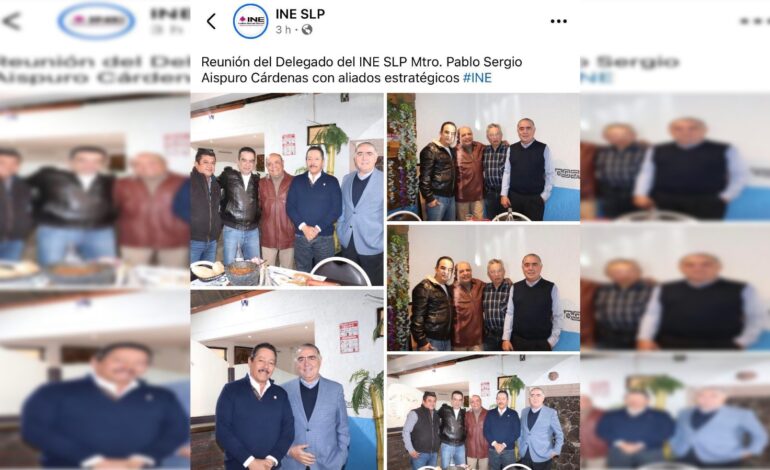  INE SLP publica y elimina reunión de Aispuro con “aliados estratégicos” en la antesala de su salida