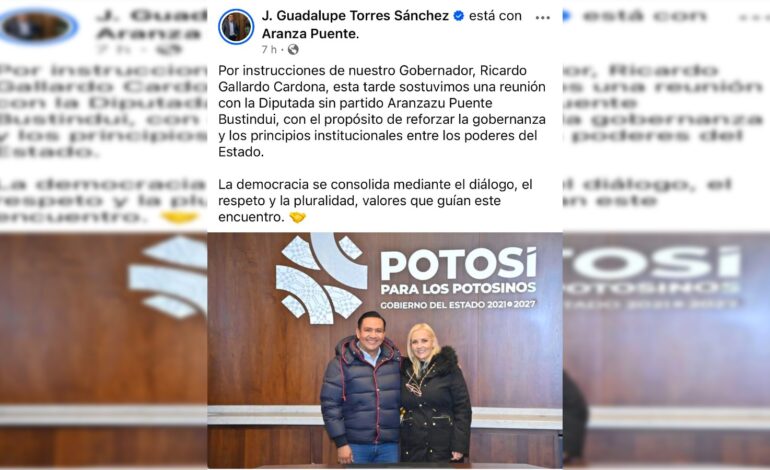  Tras renunciar al PAN, Aranzazú Puente se reúne con Secretario General de Gobierno de SLP