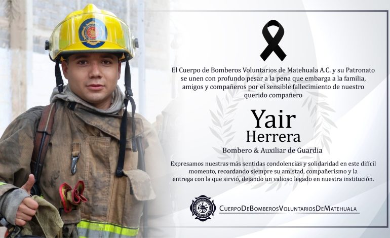  Bomberos de Matehuala confirman muerte de joven integrante tras operativo de la GCE