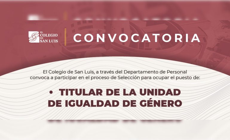  Colsan abre convocatoria para ocupar la titularidad de su Unidad de Género