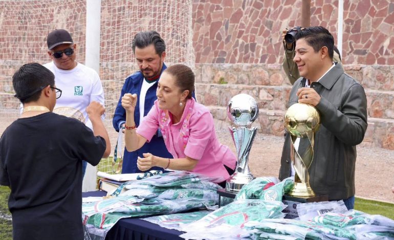  Sheinbaum visita SLP; recorre la UPSLP y Santa María del Río