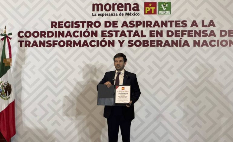  Video | Gerardo Sánchez Zumaya se registra por el PT para la coordinación estatal de la 4T en SLP