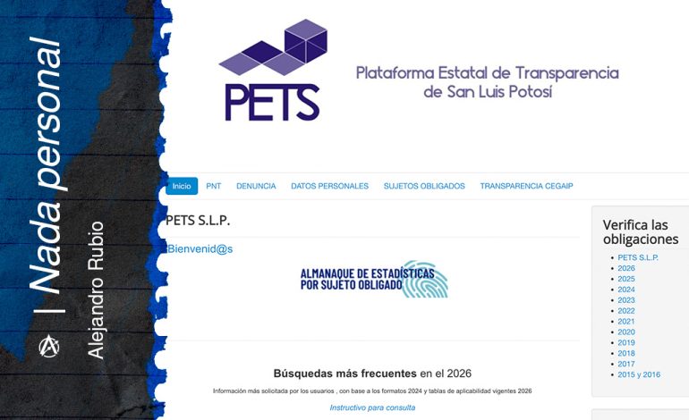  La Plataforma Estatal de Transparencia