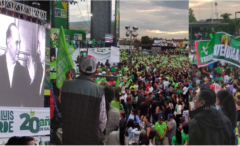  PVEM celebra 20 años de Gallardismo entre acarreo y mensajes sucesorios rumbo al 2027
