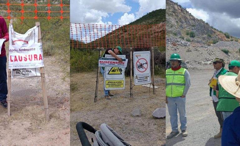  Clausura Profepa explotación de banco de materiales en Cerro Gordo
