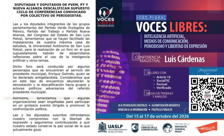  PVEM, PT y Nueva Alianza descalifican foro de periodistas sobre IA; acusan intereses políticos