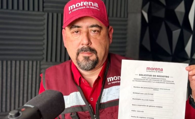  Ernesto Barajas Abrego busca coordinar comités de Morena en Villa de Pozos